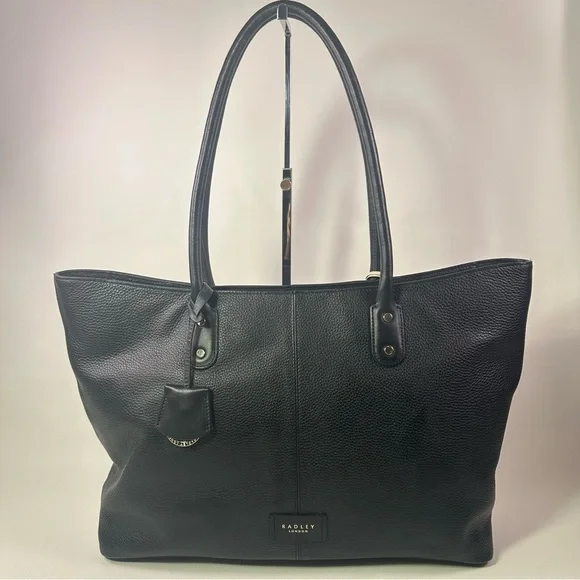 NEW RADLEY LONDON SOUTHWARK LANE BLACK LEATHER ZIP AROUND TOTE - Picture 2 of 14